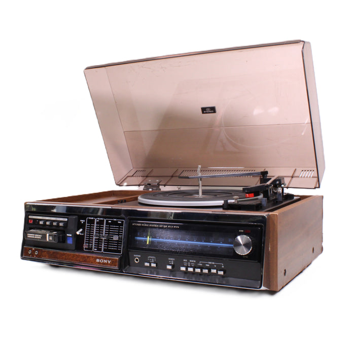 Sony HP-318 Stereo Music System AM/FM Turntable 8-Track Player-Turntables & Record Players-SpenCertified-vintage-refurbished-electronics