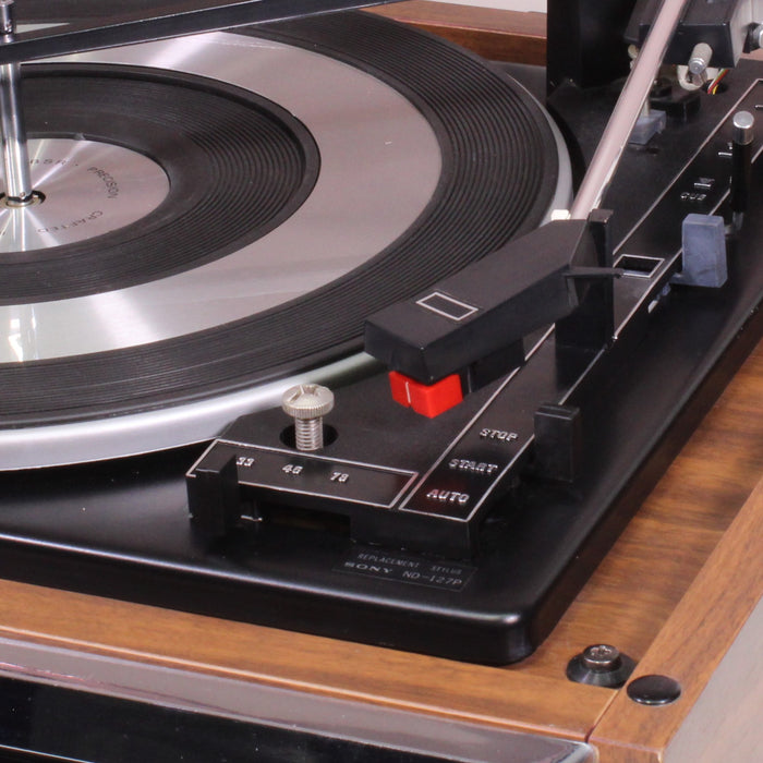 Sony HP-319 Stereo Music System BSR Turntable Cassette AM/FM Receiver (AS-IS)-Turntables & Record Players-SpenCertified-vintage-refurbished-electronics