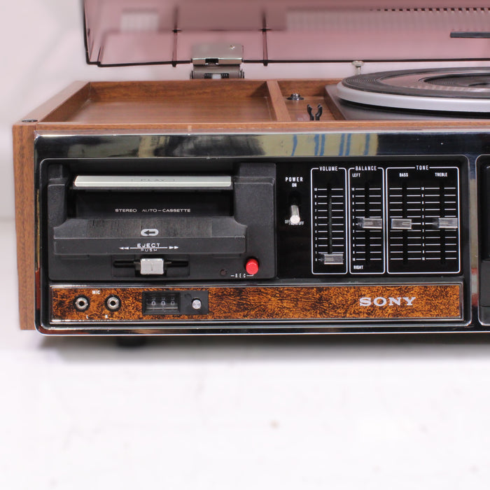 Sony HP-319 Stereo Music System BSR Turntable Cassette AM/FM Receiver (AS-IS)-Turntables & Record Players-SpenCertified-vintage-refurbished-electronics