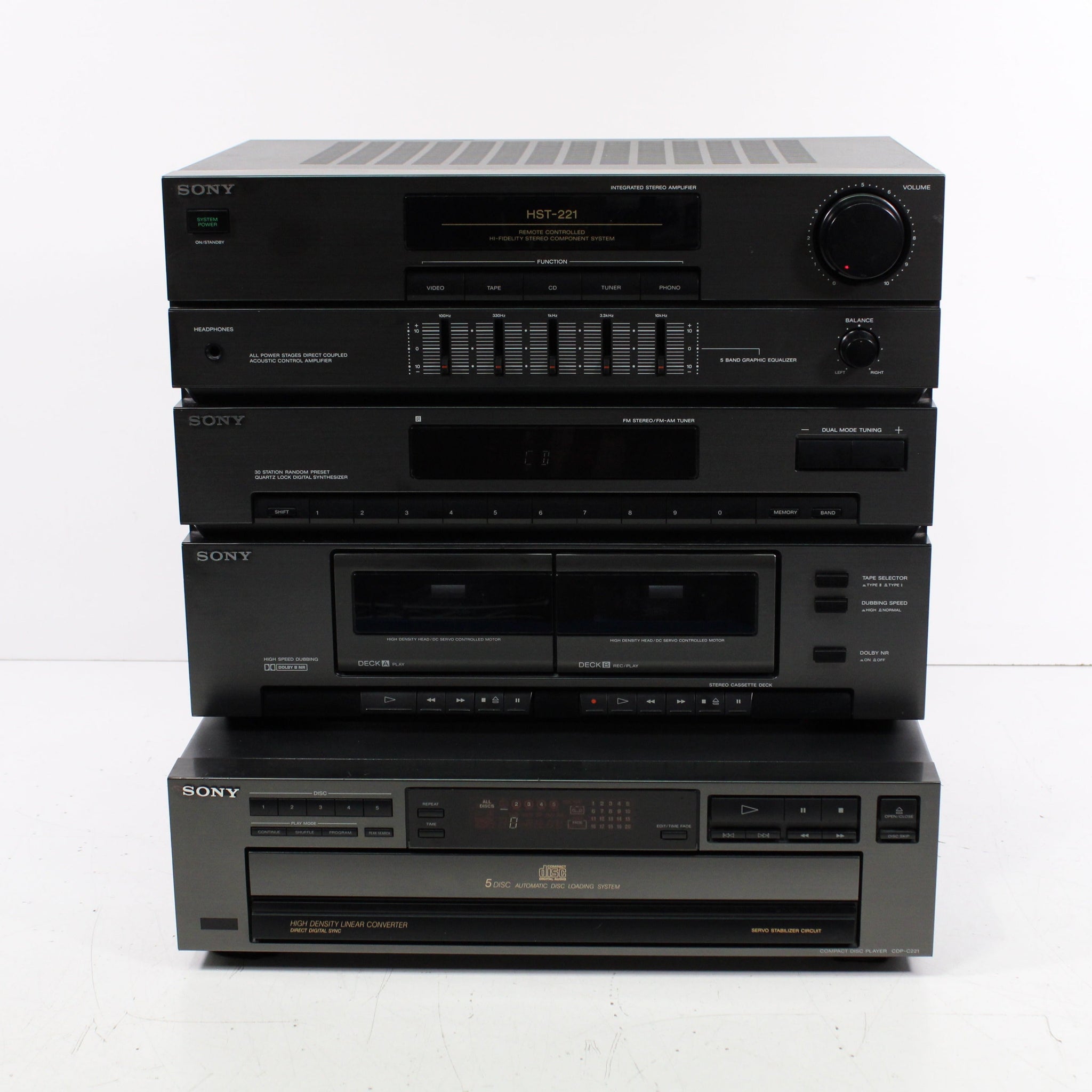 Sony HST-221 Hi-Fidelity Stereo Component System with CDP-C221