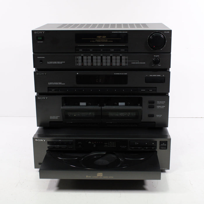 Sony HST-221 Hi-Fidelity Stereo Component System with CDP-C221-Audio Components-SpenCertified-vintage-refurbished-electronics