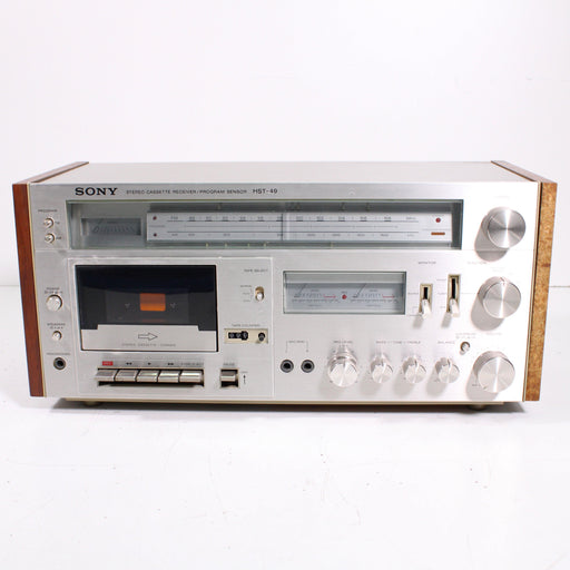 Sony HST-49 Single Stereo Cassette Receiver Music System Wooden Side Panels (AS IS)-Cassette Players & Recorders-SpenCertified-vintage-refurbished-electronics