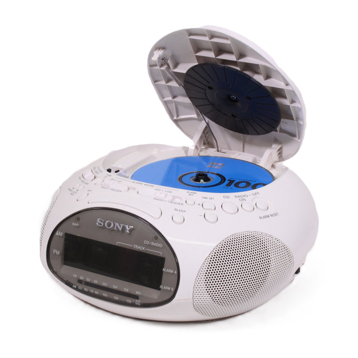 Sony ICF-CD831 Dream Machine CD AM/FM Stereo Clock Radio Dual Alarm CD-R/RW-Boomboxes-SpenCertified-vintage-refurbished-electronics
