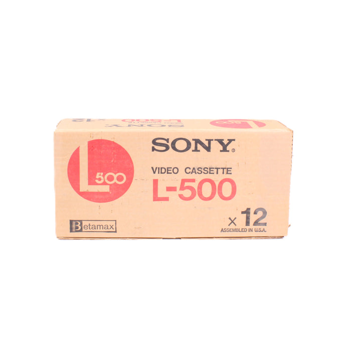 Sony L-500 Betamax Video Cassette Tape Lot of 12 in Original Case-VCR Accessories-SpenCertified-vintage-refurbished-electronics