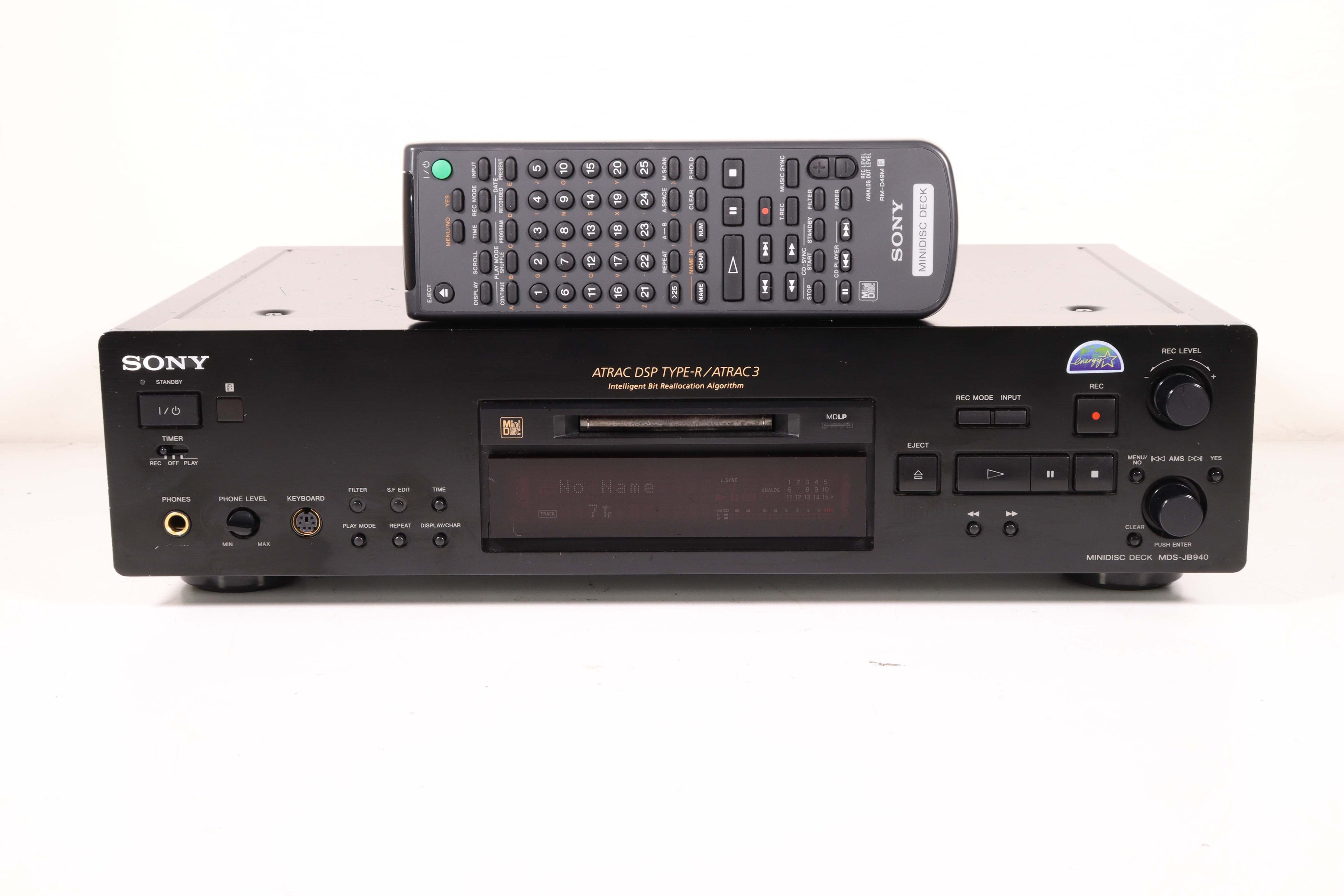 Digital Audio Minidisc Sony MDS-JB940 Minidisc Recorder and Player Deck with Optical Digital ...