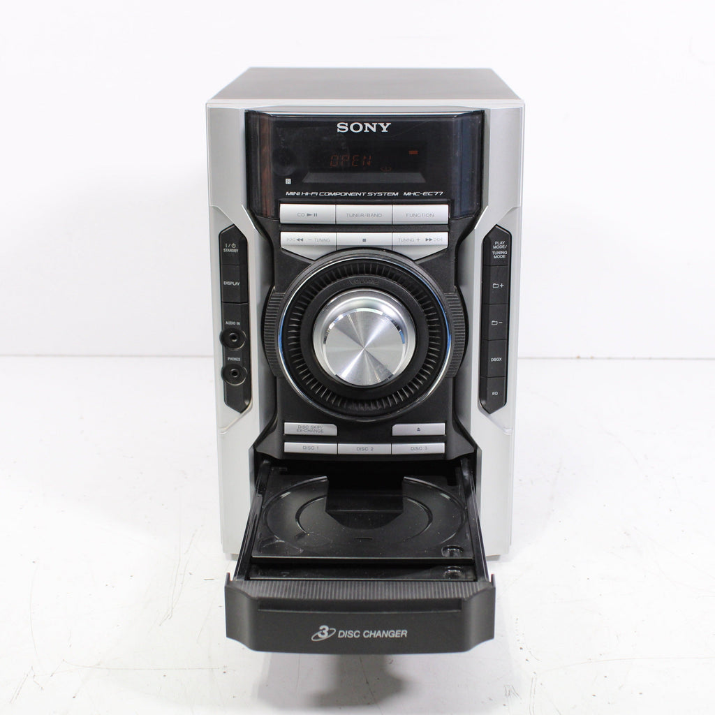 Sony MHC-EC77 Mini Hi-Fi Component System 3-Disc CD Changer (NO REMOTE