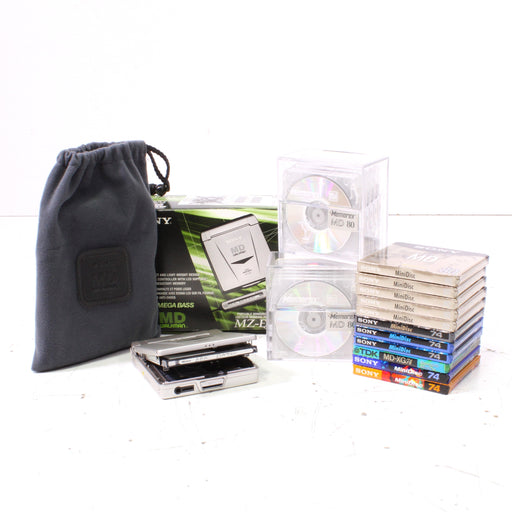 Sony MZ-E33 Portable MiniDisc Walkman Bundle w/ Box, Case & Discs (1998)-MiniDisc Players & Recorders-SpenCertified-vintage-refurbished-electronics