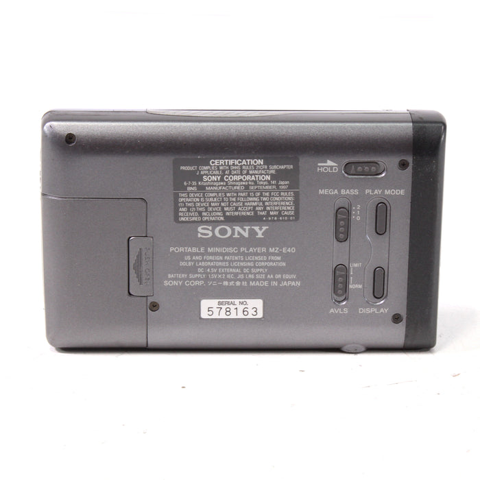 Sony MZ-E40 Portable MiniDisc Player Personal MD Walkman (Full Set) (1997)-MiniDisc Players & Recorders-SpenCertified-vintage-refurbished-electronics