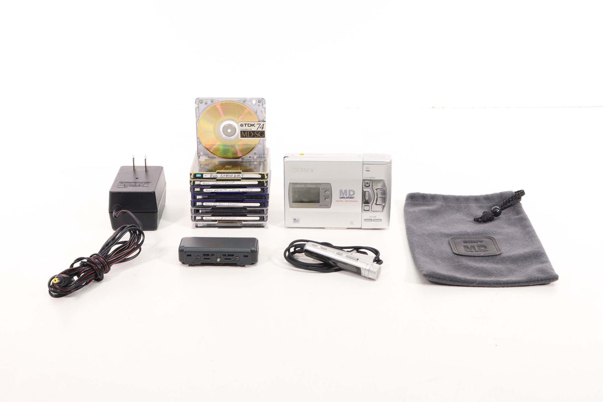 Sony MZ-R50 Portable MiniDisc Recorder – Full Set with Recording