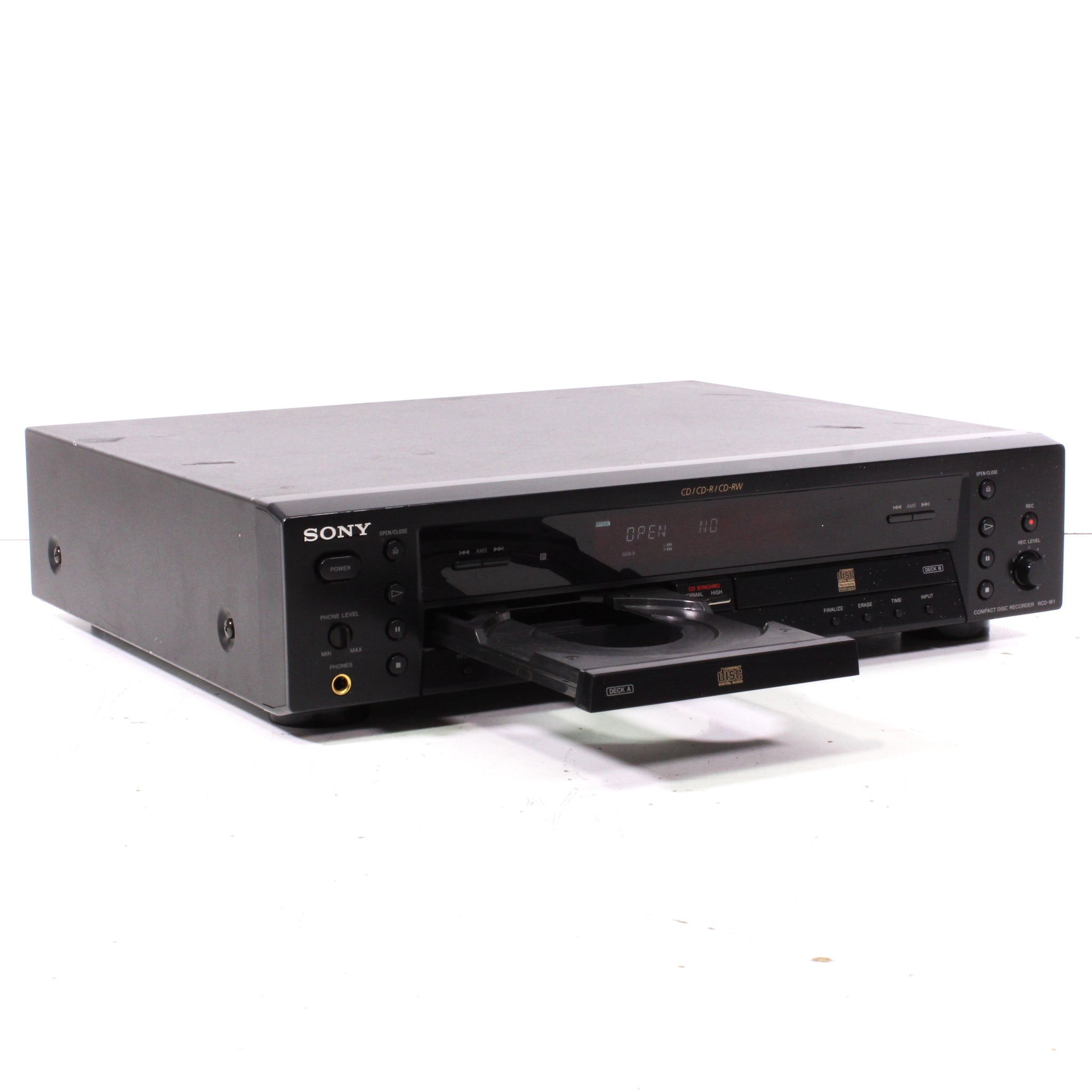 Sony RCD-W1 Dual Tray CD + CD-R/RW Recorder 4X High-Speed Dubbing (200 ...