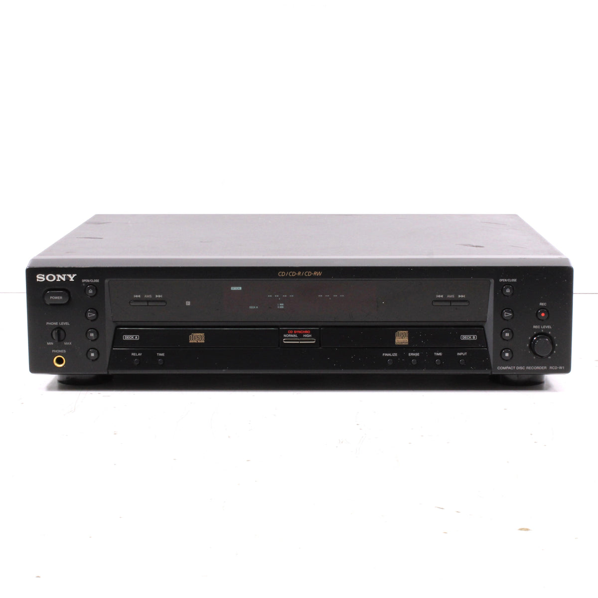 Sony Rcd W1 Sony RCD-W1 Dual Tray CD + CD-R/RW Recorder 4X High-Speed Dubbing (200 ...