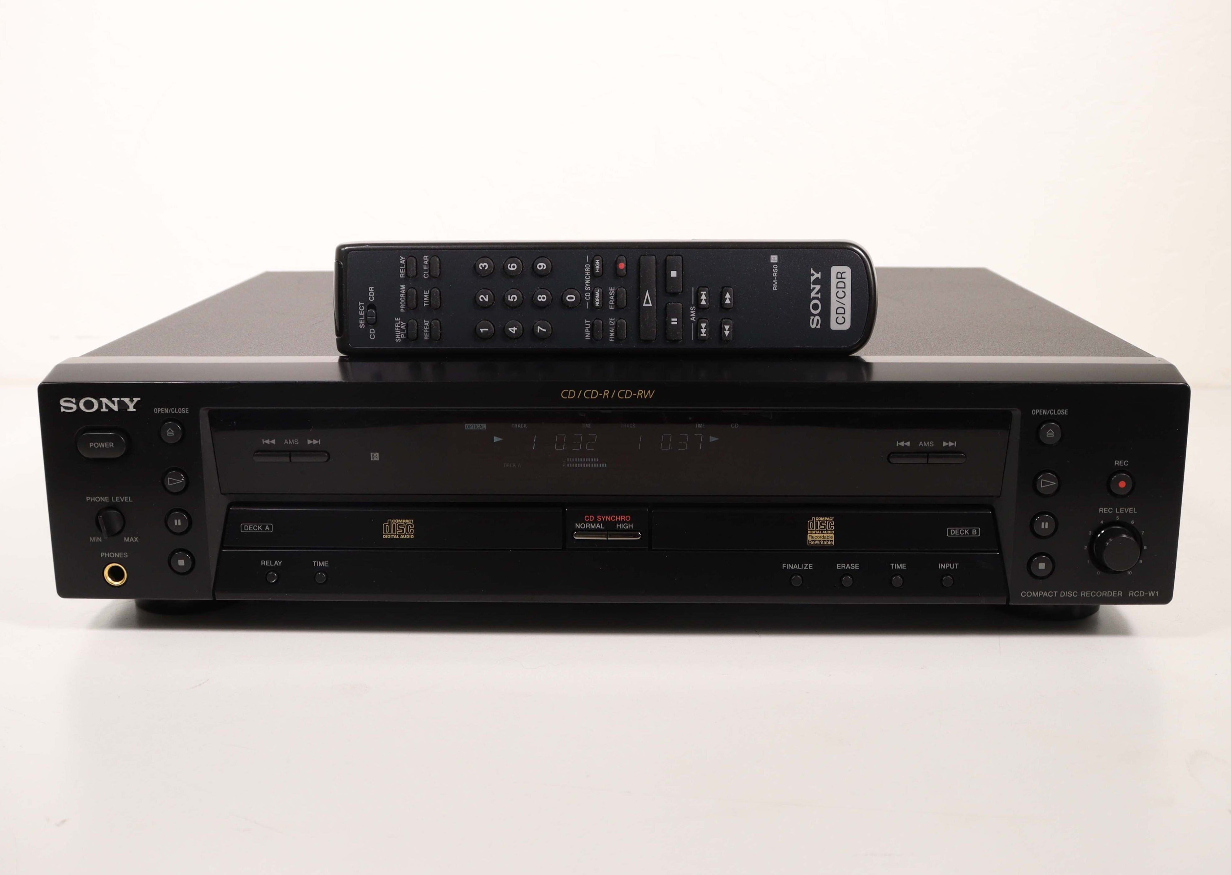 Sony Rcd W1 Sony RCD-W1 Dual Tray CD Recorder and Player