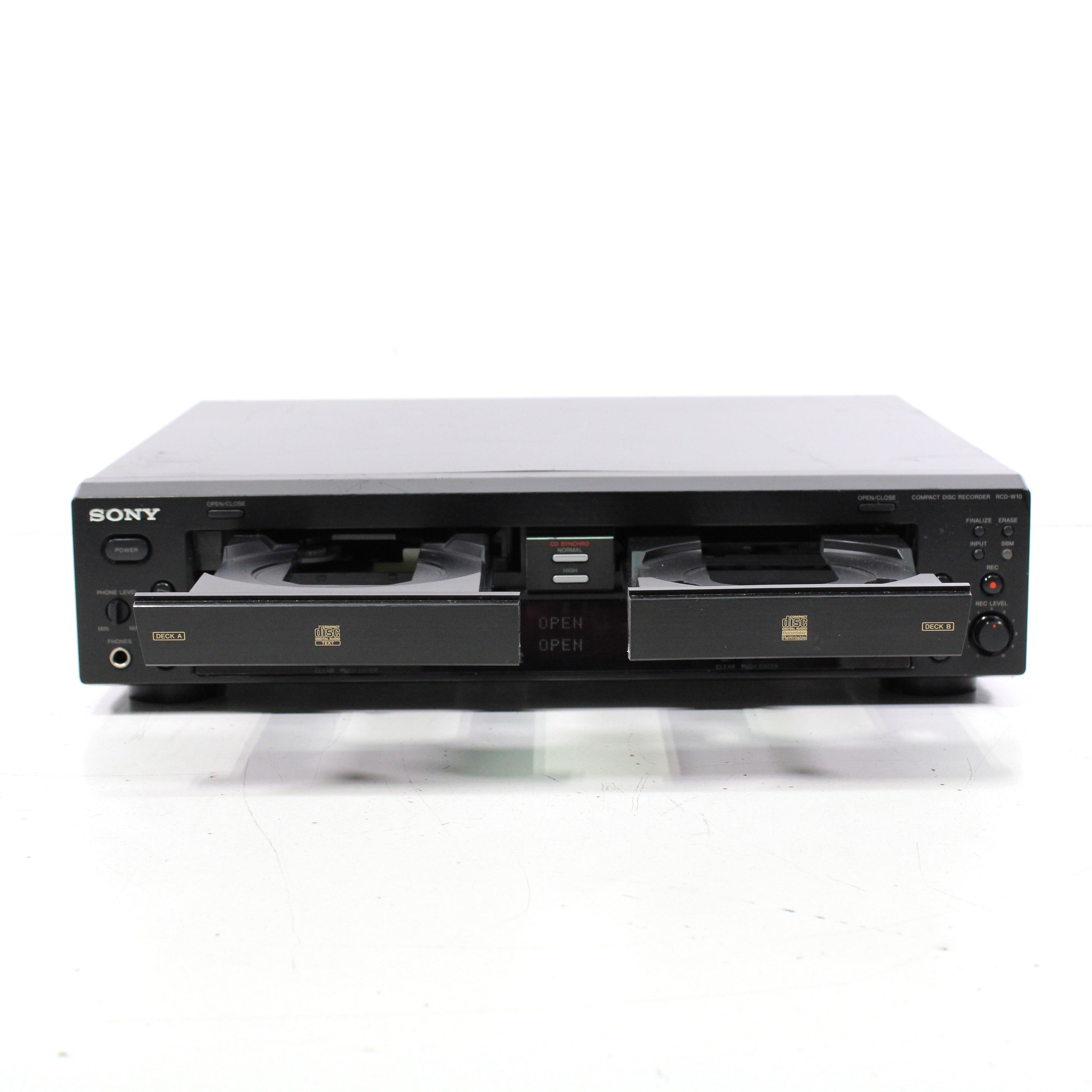 Sony RCD-W10 Dual Deck 1-CD + 1-CD-R/RW Recorder 4X High-Speed Dubbing ...