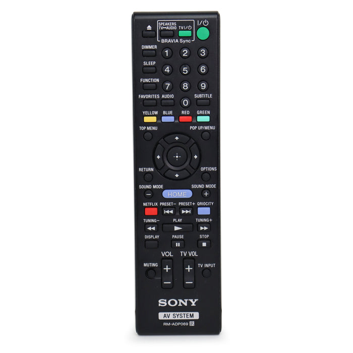 Sony RM-ADP069 Remote Control for Audio Video System HBDT79, HBDE280, HBDE580-Remote-SpenCertified-refurbished-vintage-electonics