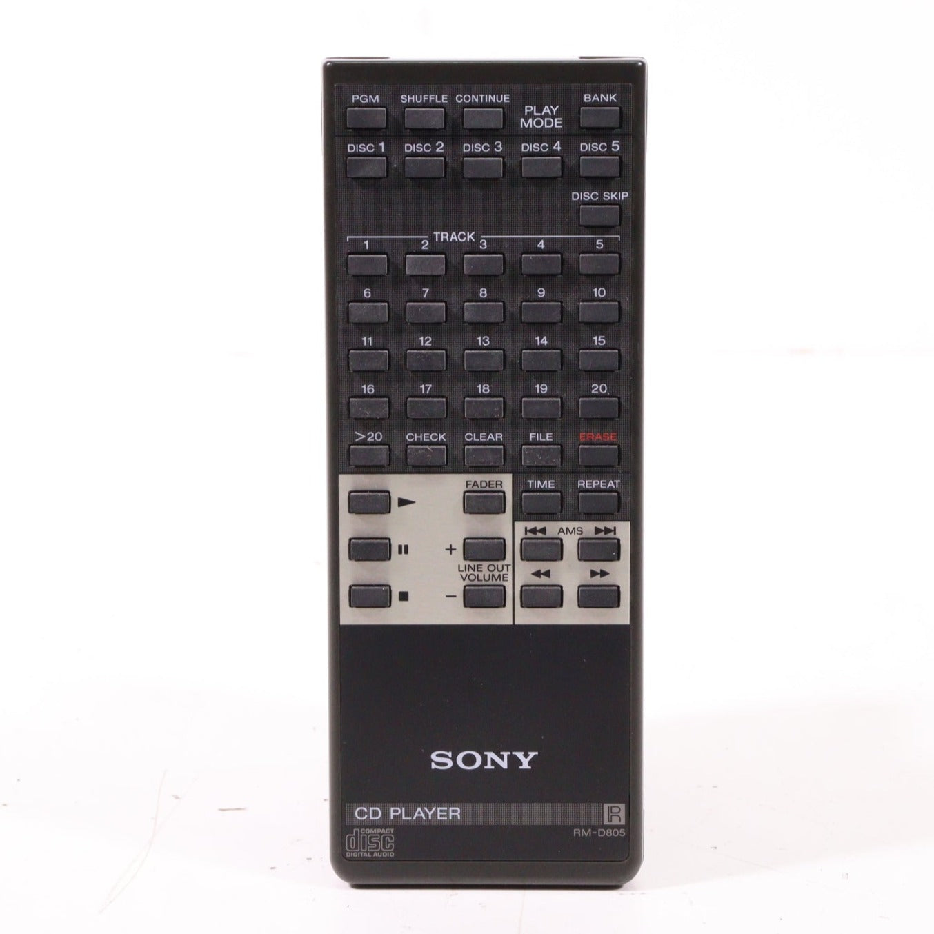 Cd Remote Sony RM-D805 Remote Control for 5-Disc CD Changer CDP-C800