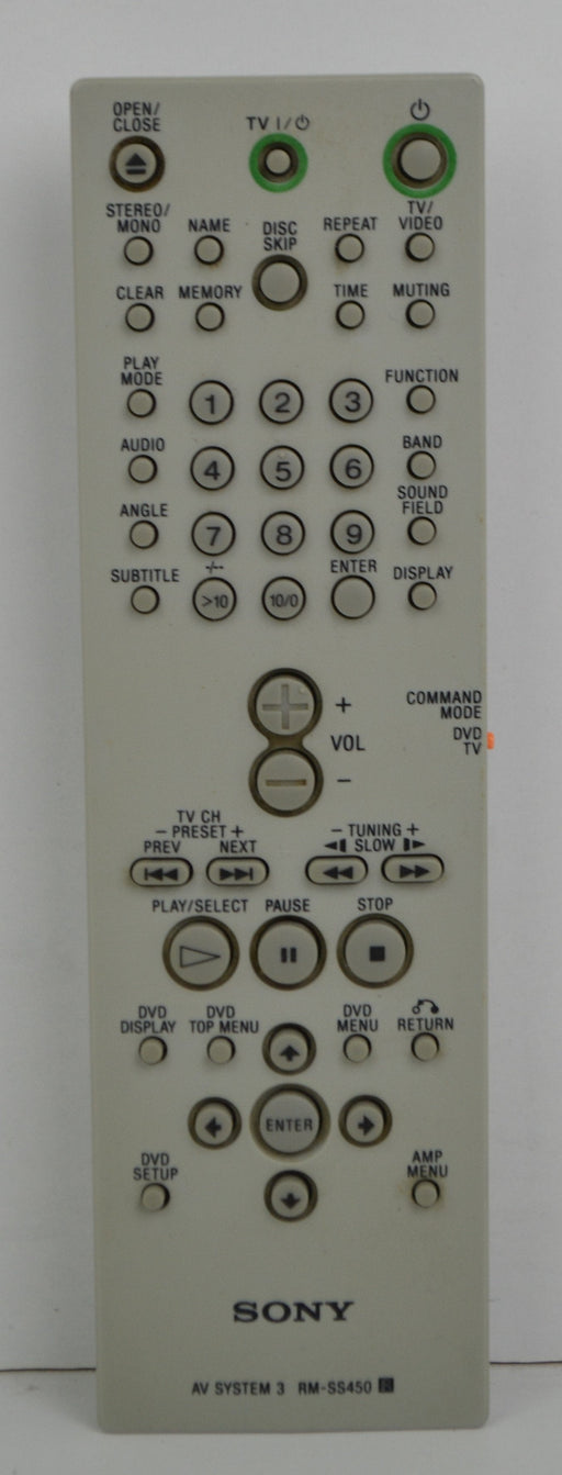 Sony AV System 3 RM-SS450 Remote Control-Remote-SpenCertified-refurbished-vintage-electonics