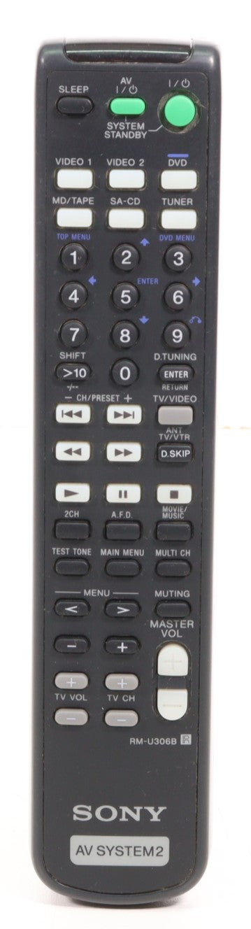 Sony RM-U306B Remote Control for Stereo Receiver STR-DE497 STR-DE597-Remote Controls-SpenCertified-vintage-refurbished-electronics