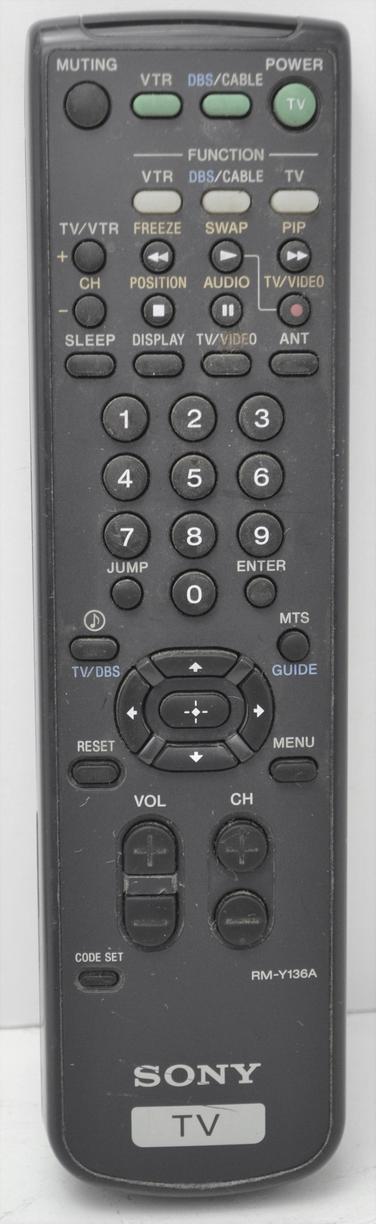 Sony RM-Y136A Remote Control for TV KV-27S26 — SpenCertified