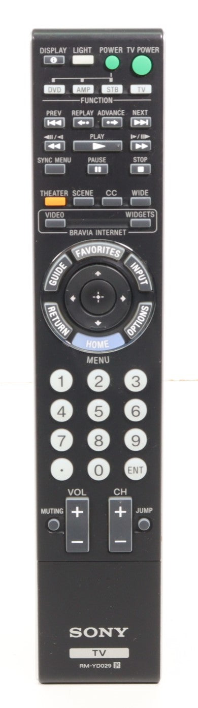 Sony RM-YD029 Remote Control for TV KDL-46Z5100 and More-Remote Controls-SpenCertified-vintage-refurbished-electronics