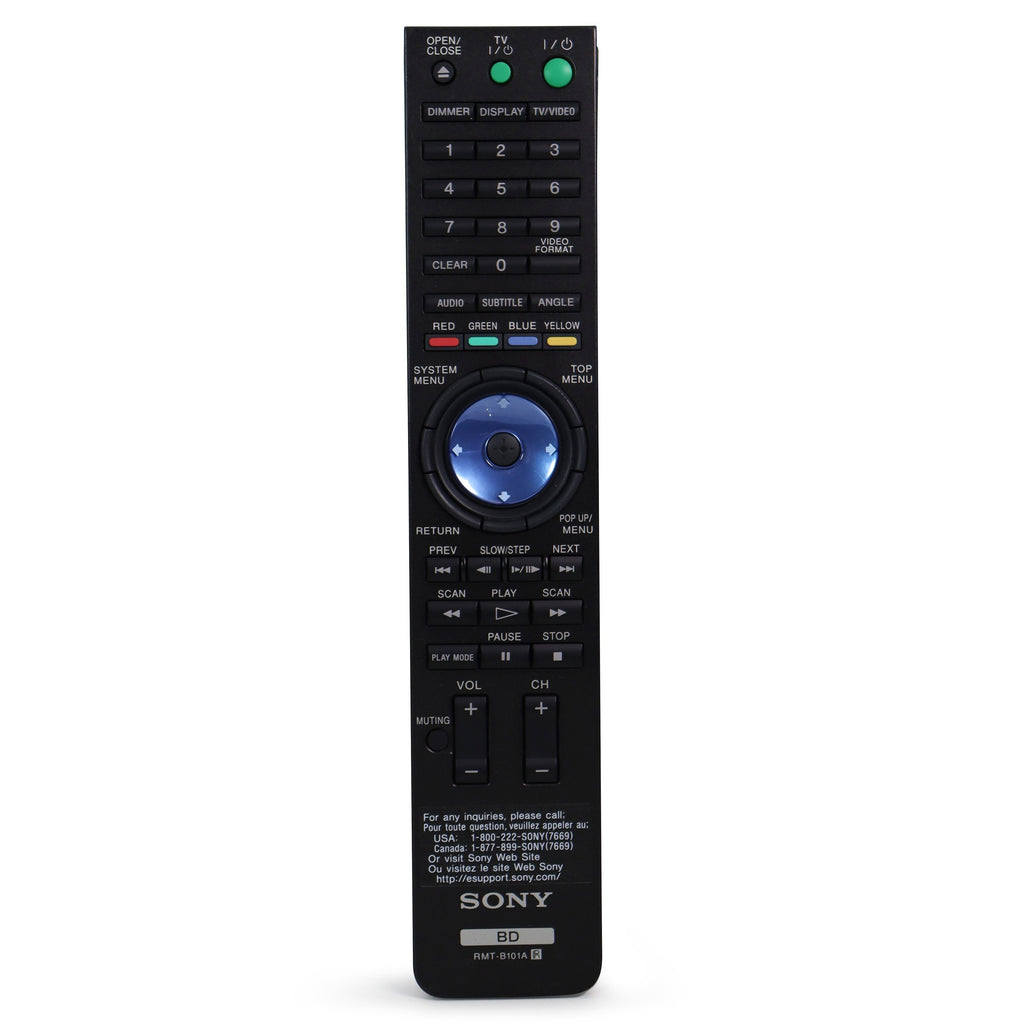 Sony Rmt Sony RMT-B101A Remote Control for Blu Ray Player BDP-S300 and More