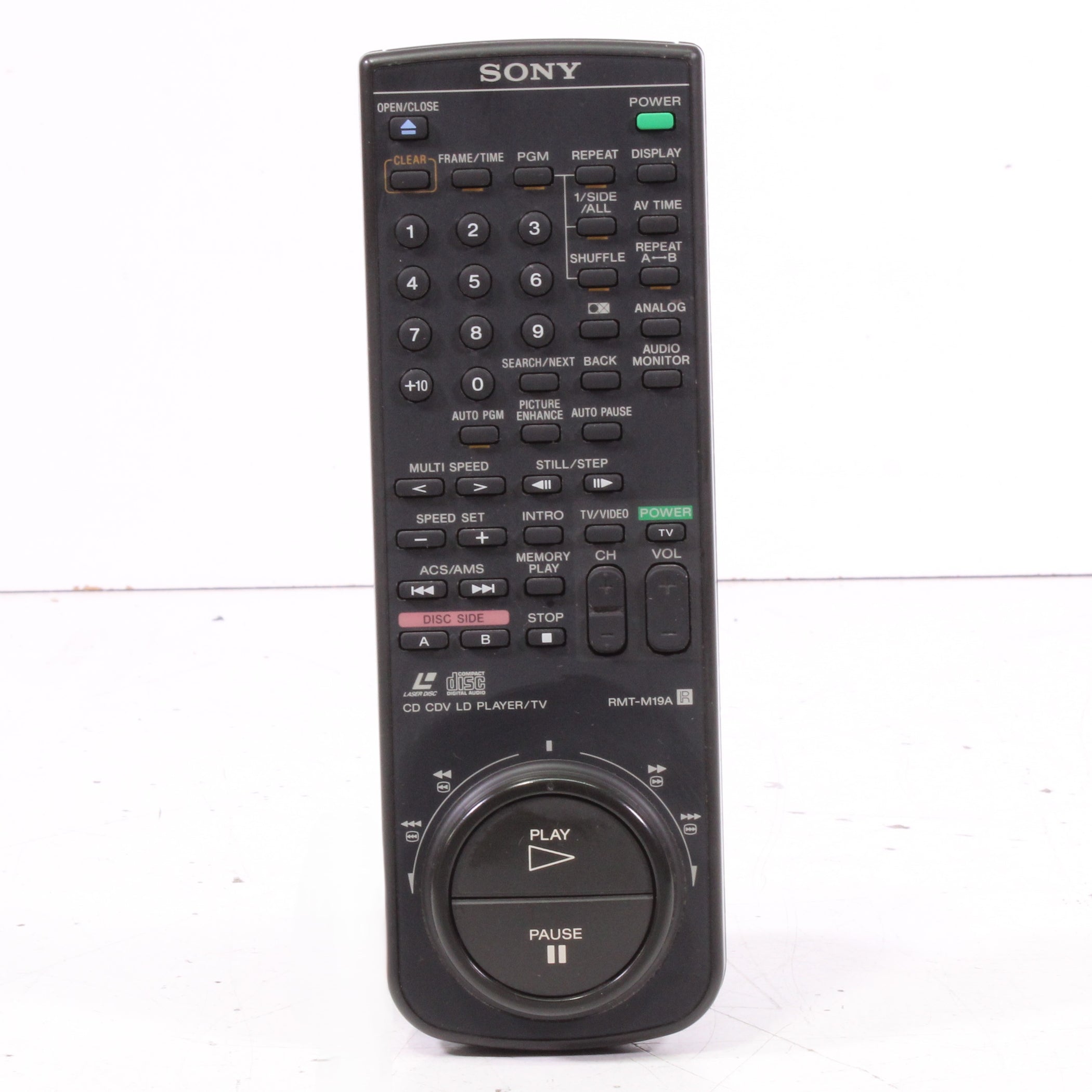 Cd Remote Sony RMT-M19A Remote Control for CD CDV LaserDisc Player MDP-A1 ...