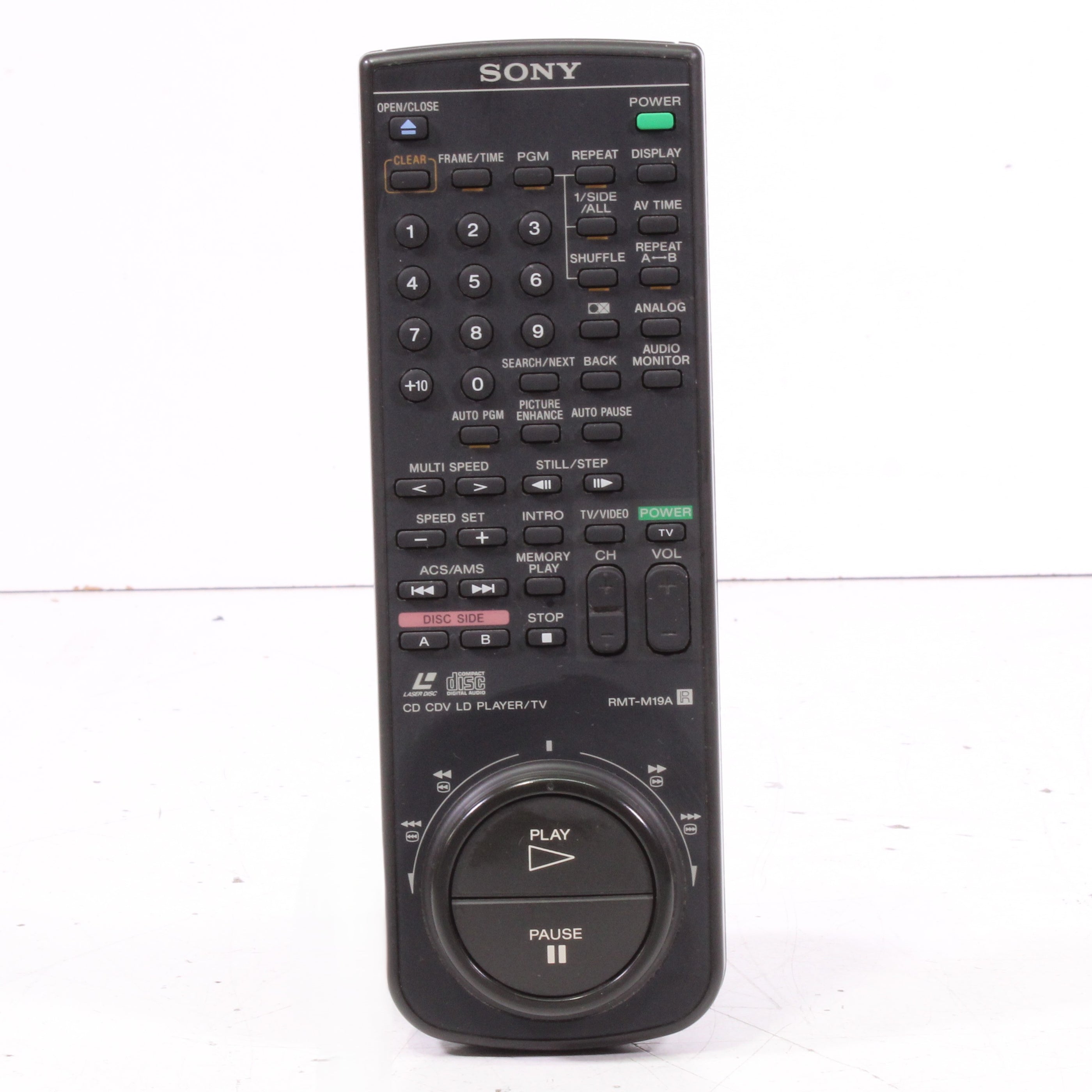 Sony RMT-M19A Remote Control for CD CDV LaserDisc Player MDP-A1 ...