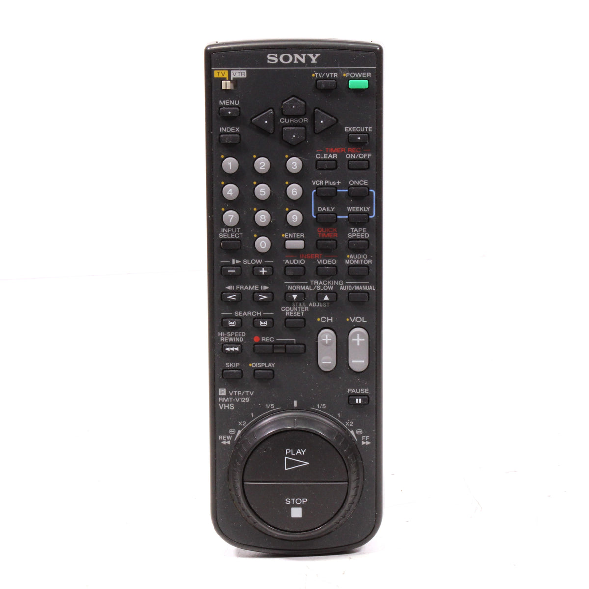 Sony RMT-V129 Remote Control for VCR SLV-900HF and More — SpenCertified