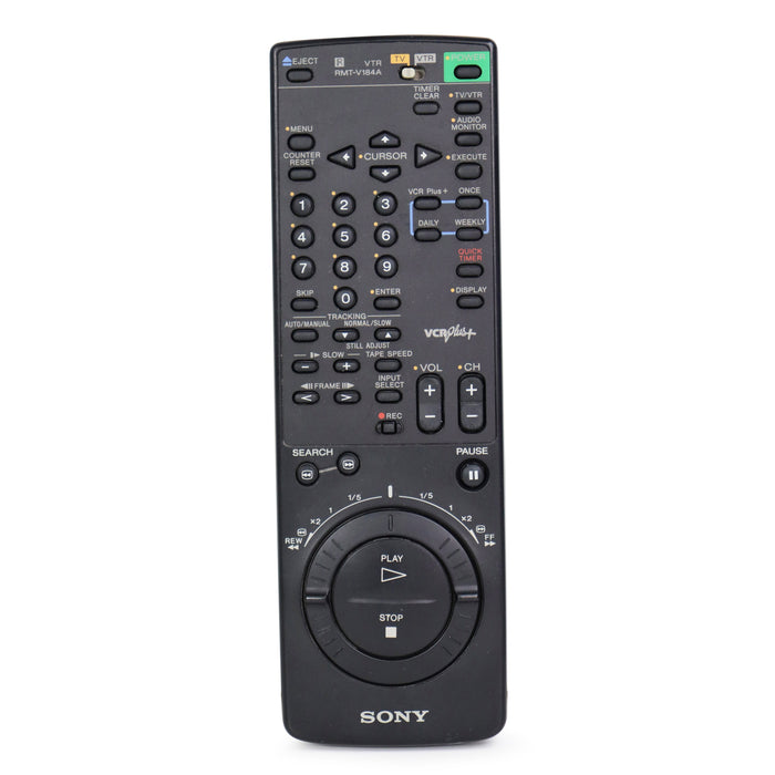 Sony RMT-V184A TV VCR Remote Control for Models SLV760 SLV760HF SLV761HF SLV65HF-Remote-SpenCertified-refurbished-vintage-electonics