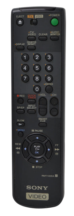 Sony RMT-V231A Remote Control for VCR SLV-469 and More-Remote Controls-SpenCertified-vintage-refurbished-electronics