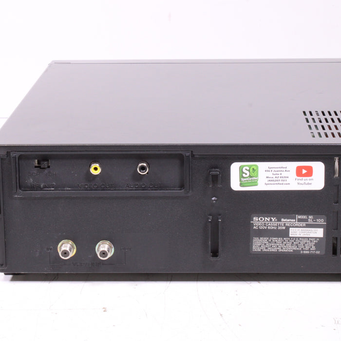 Sony SL-100 Super Betamax VCR Video Cassette Recorder-Betamax Player-SpenCertified-vintage-refurbished-electronics