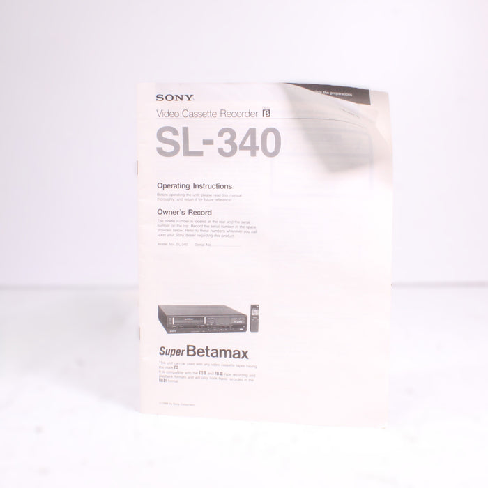 Sony SL-340 Betamax Video Cassette Recorder Vintage (ORIGINAL BOX)-Betamax Player-SpenCertified-vintage-refurbished-electronics