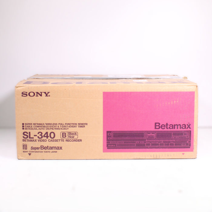 Sony SL-340 Betamax Video Cassette Recorder Vintage (ORIGINAL BOX)-Betamax Player-SpenCertified-vintage-refurbished-electronics