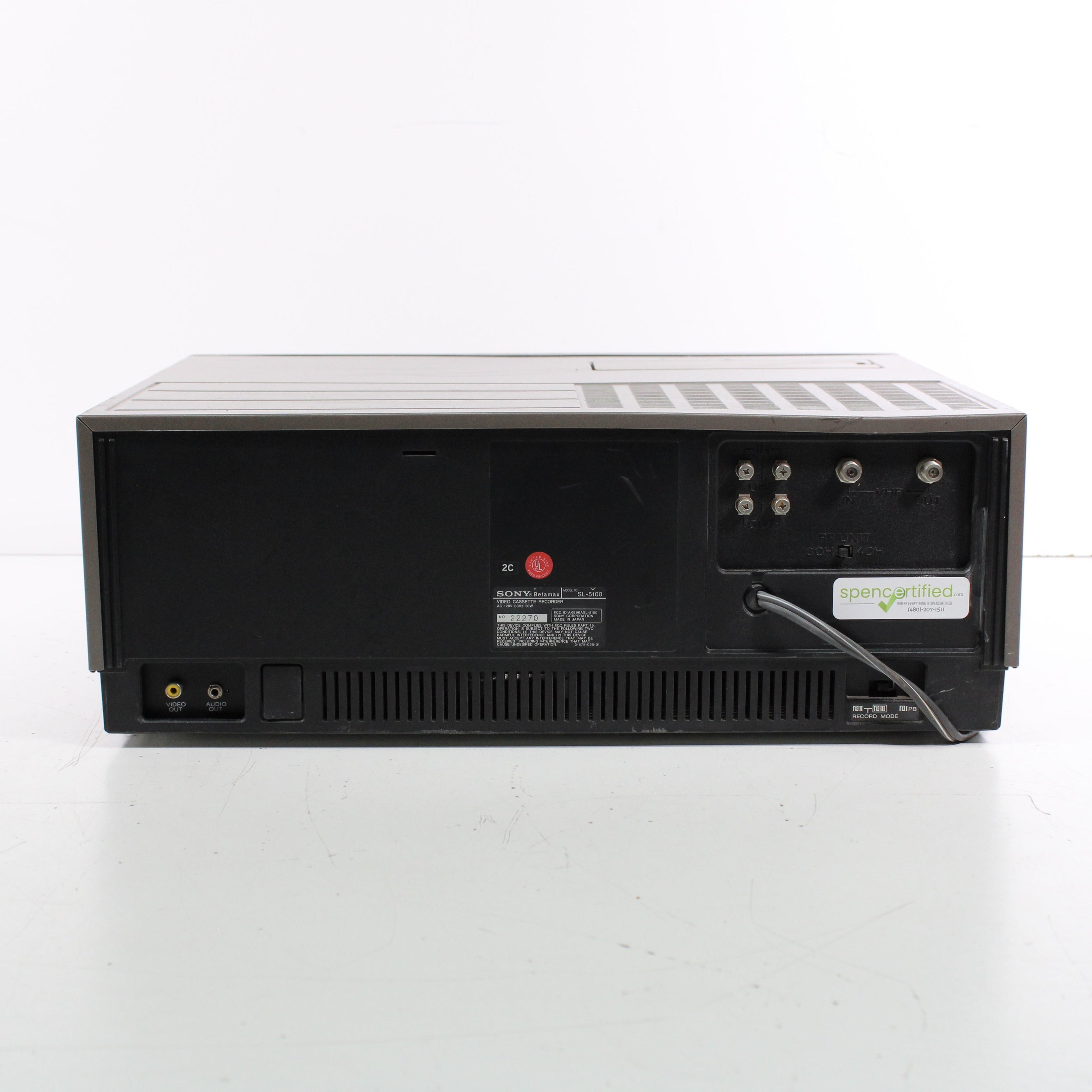 Sony SL-5100 Betamax VTR Video Tape Recorder and Player System (1982 ...