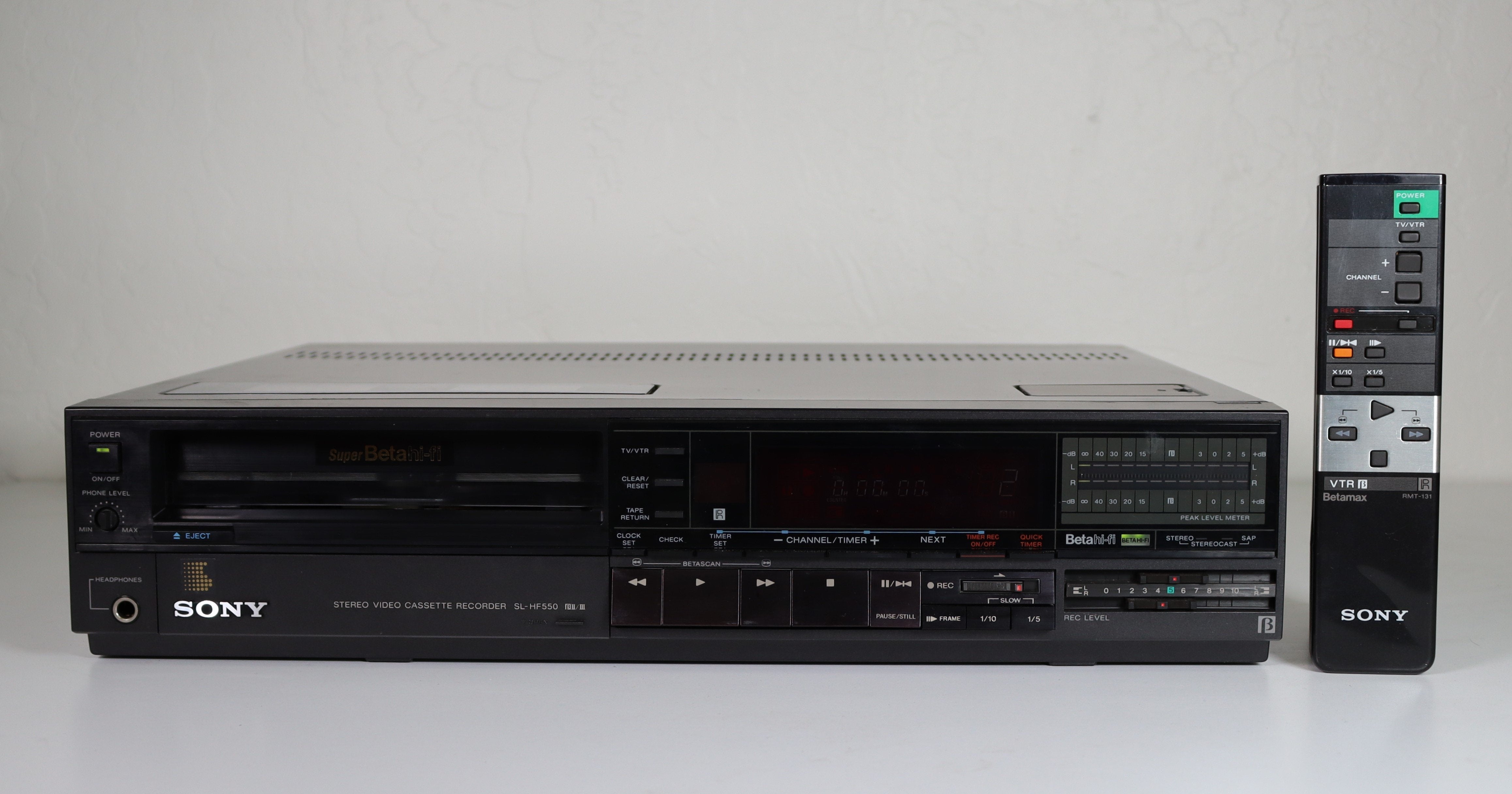 Sony SL-HF550 Super Beta Hi-Fi Betamax Player Recorder System