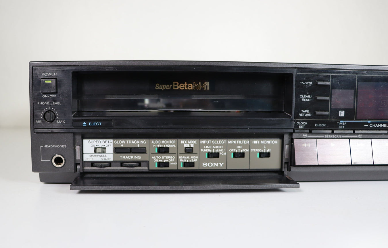 Sony super betamax beta player recorder hi-fi hifi audio vintage high quality picture refurbished beta tape rewinders brand new
