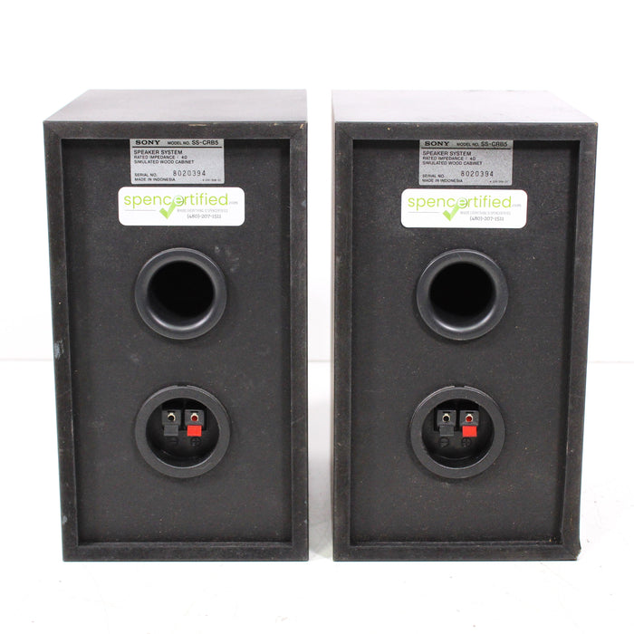 Sony SS-CRB5 2-Way Bass Reflex Stereo Bookshelf Speaker Pair (Black)-Speakers-SpenCertified-vintage-refurbished-electronics