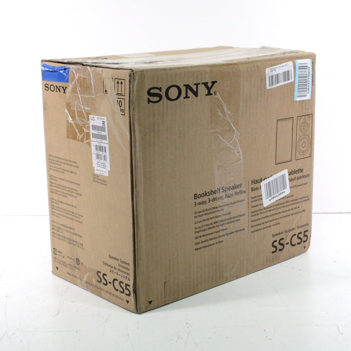 Sony SS-CS5 3-Way Bookshelf Speaker Pair with Original Box (2022)-Speakers-SpenCertified-vintage-refurbished-electronics