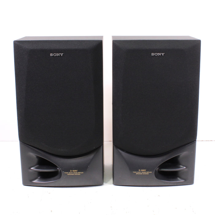 Sony SS-D560 3-Way Bookshelf Speaker Pair Bass Reflex Vintage-Speakers-SpenCertified-vintage-refurbished-electronics