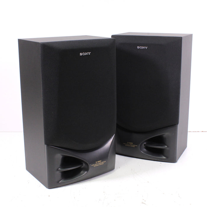 Sony SS-D560 3-Way Bookshelf Speaker Pair Bass Reflex Vintage-Speakers-SpenCertified-vintage-refurbished-electronics