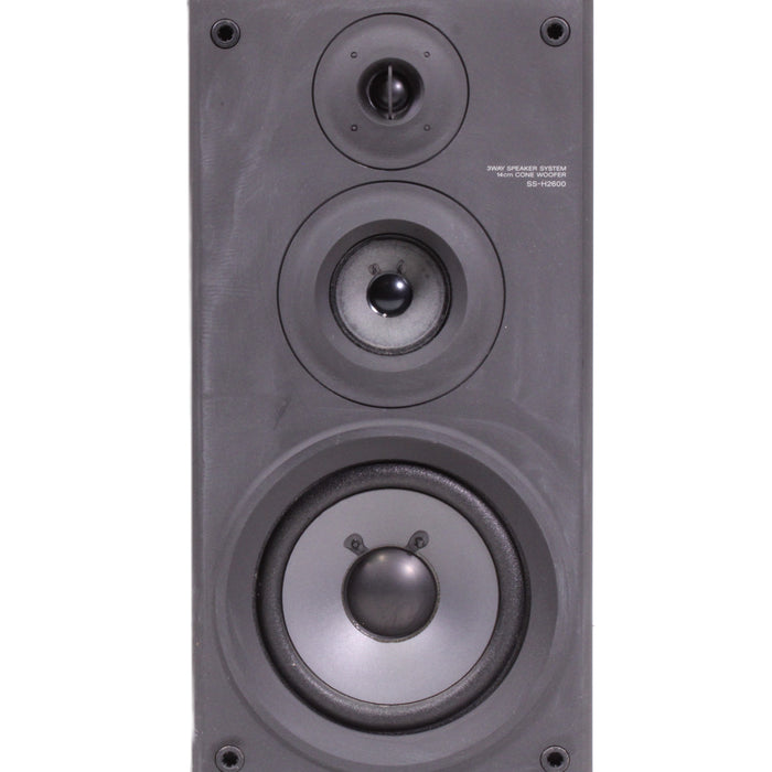 Sony SS-H2600U 3-Way Bookshelf Speaker Pair Bass Reflex-Speakers-SpenCertified-vintage-refurbished-electronics