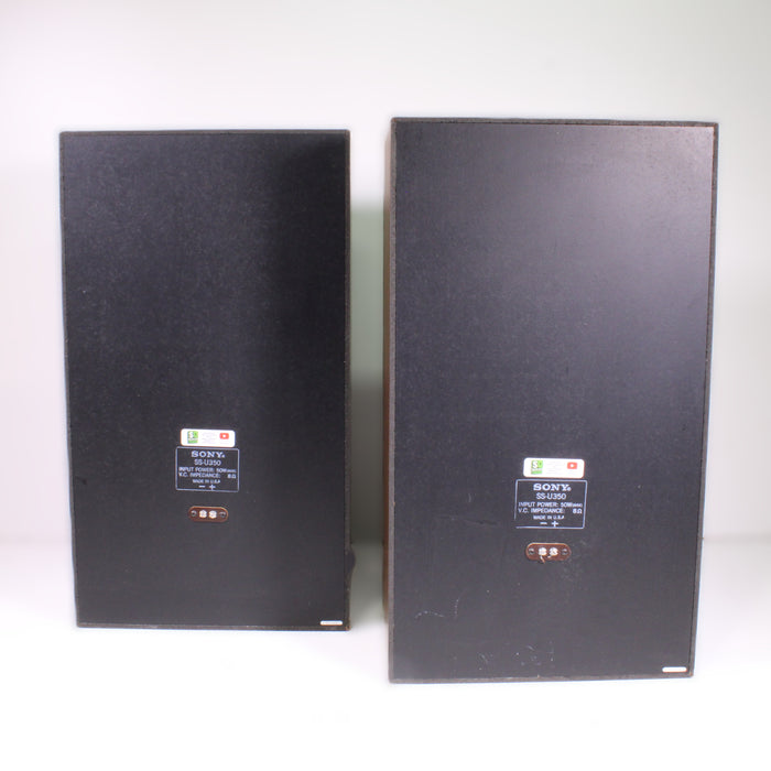 Sony SS-U350 2-Way Bass Reflex Floor Standing Speakers Wood Grain-Speakers-SpenCertified-vintage-refurbished-electronics