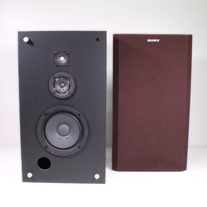 Sony SS-U350 2-Way Bass Reflex Floor Standing Speakers Wood Grain-Speakers-SpenCertified-vintage-refurbished-electronics
