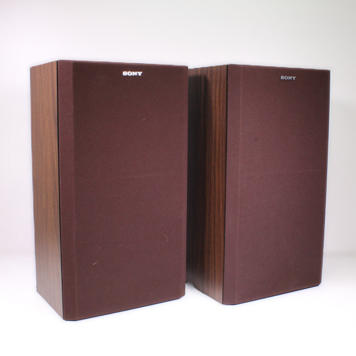 Sony SS-U350 2-Way Bass Reflex Floor Standing Speakers Wood Grain-Speakers-SpenCertified-vintage-refurbished-electronics
