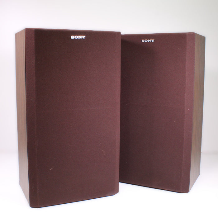 Sony SS-U350 2-Way Bass Reflex Floor Standing Speakers Wood Grain-Speakers-SpenCertified-vintage-refurbished-electronics