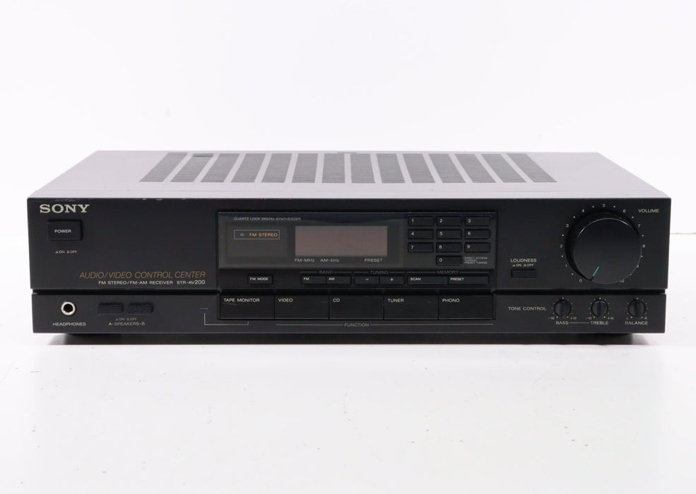 Sony STR-AV200 AV Control Center FM Stereo FM/AM Receiver with Quartz Lock-Audio & Video Receivers-SpenCertified-vintage-refurbished-electronics