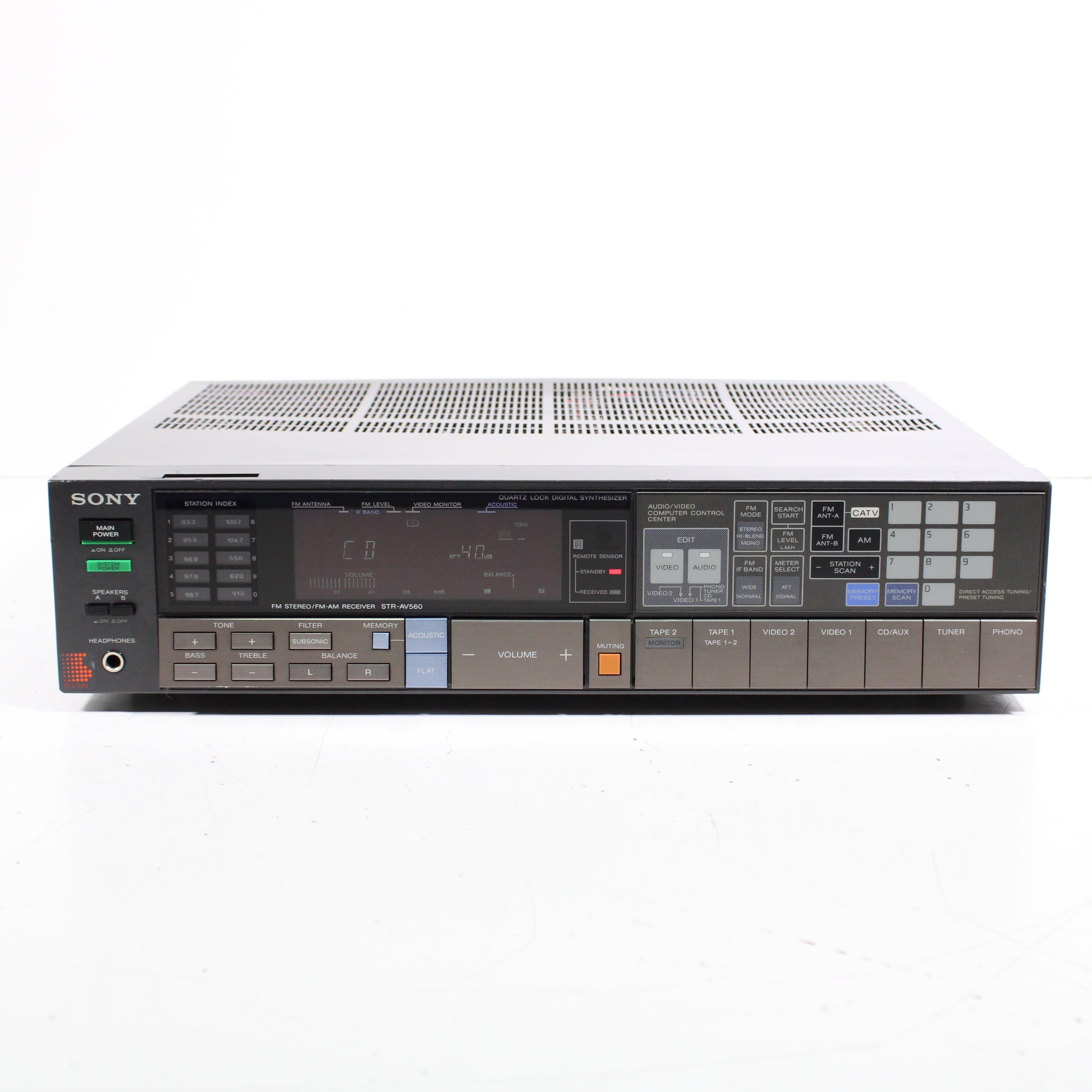 Sony STR-AV560 Vintage FM Stereo / FM AM Receiver with Quartz Lock (NO