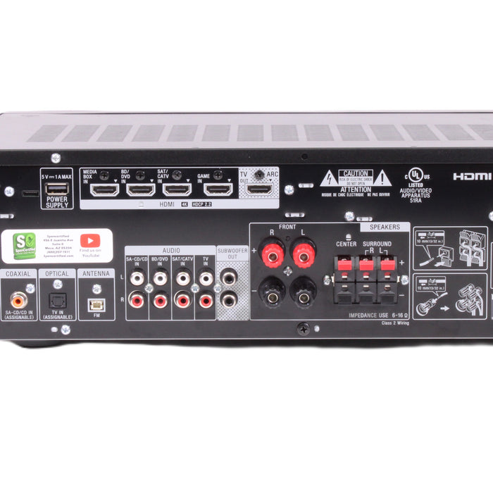 Sony STR-DH590 5.2 Channel 4K AV Home Theater Receiver Bluetooth 2019 (NO REMOTE)-Audio & Video Receivers-SpenCertified-vintage-refurbished-electronics