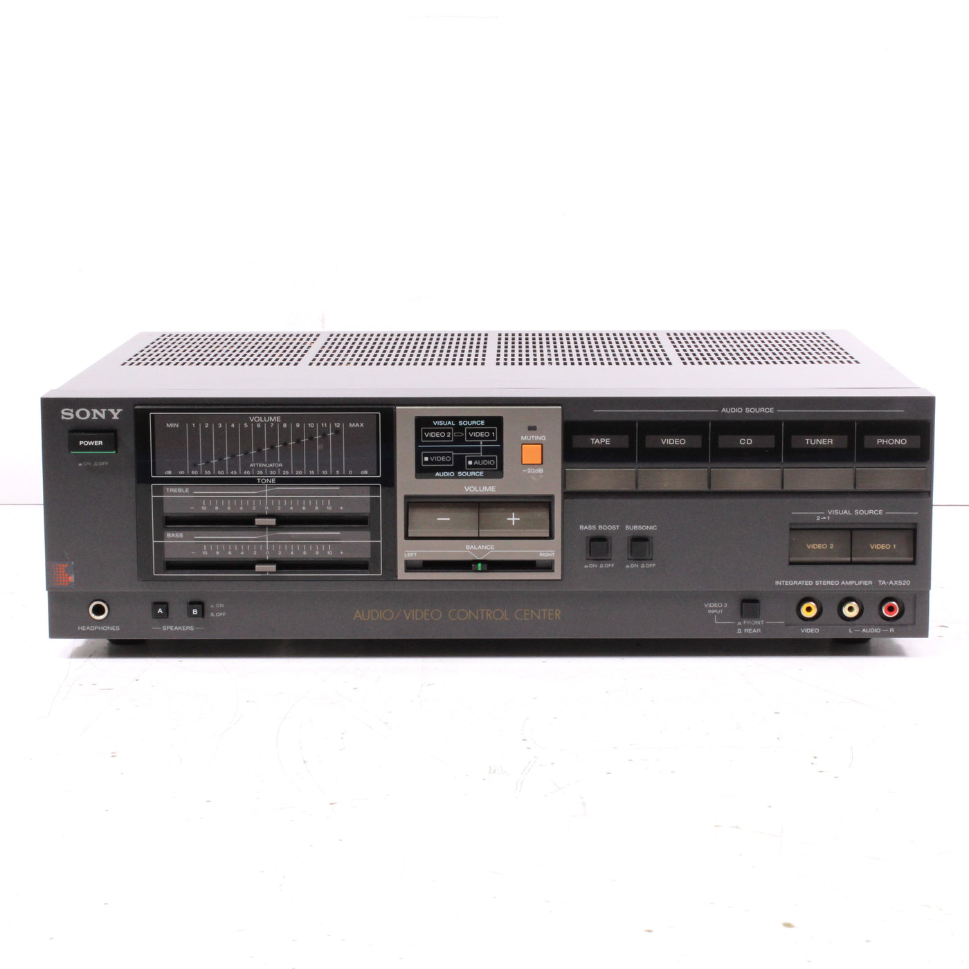 Sony TA-AX520 Integrated Stereo Amplifier AV Control Center (1986 ...