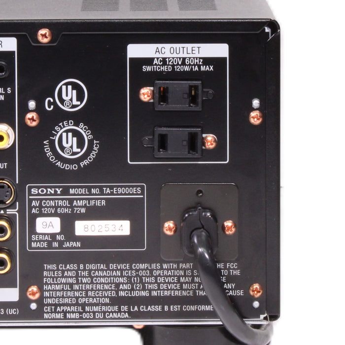 Sony TA-E9000ES ES Series 5.1 Channel A/V Preamp Processor Dolby Digital DTS Phono-Audio & Video Receivers-SpenCertified-vintage-refurbished-electronics