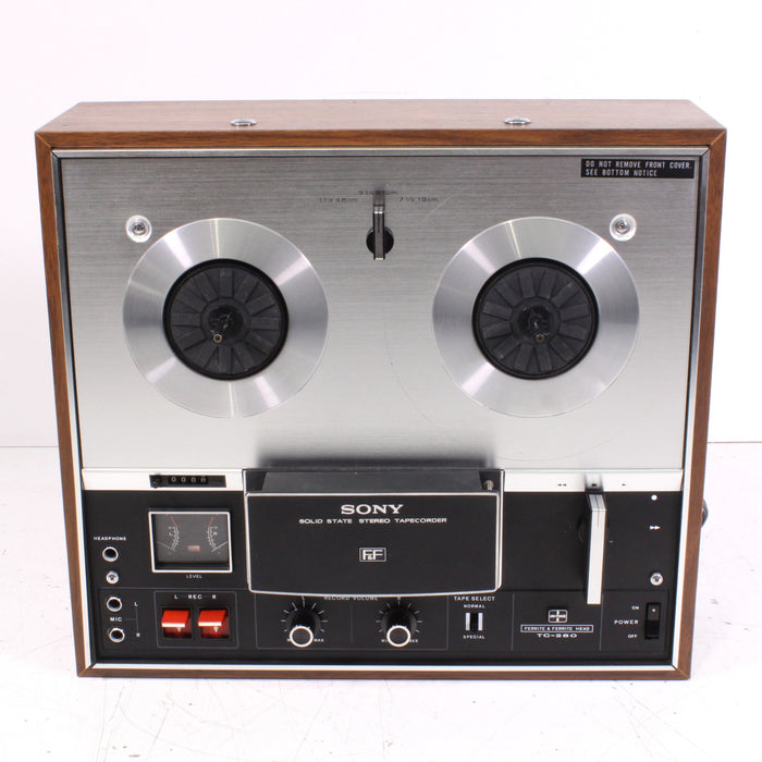 Sony TC-280 3-Head Reel-to-Reel Solid State Stereo Tape Recorder (1973)-Reel-to-Reel Tape Players & Recorders-SpenCertified-vintage-refurbished-electronics